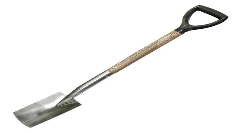 Stainless Steel Border Spade Wooden Handle 2